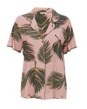 Lea Leaf Printed Jersey Pyjama Top Salmon Pink Mix TKD Lingerie Cyberjammies Fashion CF1