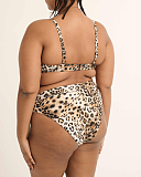 Leopard Balconnet Bikini Top And High Leg Brief Leopard Raq Apparel TKD Lingerie B1