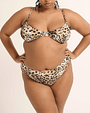 Leopard Balconnet Bikini Top And High Leg Brief Leopard Raq Apparel TKD Lingerie F1