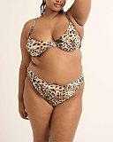 Leopard Balconnet Bikini Top And High Leg Brief Leopard Raq Apparel TKD Lingerie F3