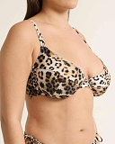 Leopard Balconnet Bikini Top And Tie Side Brief Leopard Raq Apparel TKD Lingerie S1