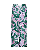 Lexi Leaf Print Wide Leg Pyjama Bottoms Lilac Mix TKD Lingerie Cyberjammies Fashion CF1