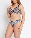 Lifestyle Print Plunge Bra And Short Zebra TKD Lingerie Curvy Kate Fashion F1