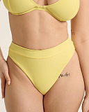 Limencello High Leg Brief Yellow Raq Apparel TKD Lingerie F1
