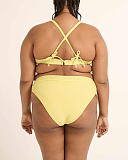 Limencello Multi Way Plunge Bikini Top And High Leg Brief Yellow Raq Apparel TKD Lingerie B2