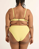 Limencello Multi Way Plunge Bikini Top And High Leg Brief Yellow Raq Apparel TKD Lingerie B4
