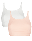 Lola Non Wired Crop Top Bra Peach White TKD Lingerie Royce Core CF1
