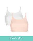 Lola Non Wired Crop Top Bra Peach White TKD Lingerie Royce Core CF2