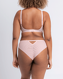 Lucky Star Plunge Bra And Brazillian Brief Blush Pink TKD Lingerie Curvy Kate Fashion B1