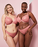 Lush Full Cup Bra And Thong Rose Shimmer TKD Lingerie Curvy Kate Fashion L1