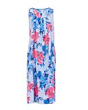Lyla Floral Print Long Nightdress Blue Mix TKD Lingerie Cyberjammies Fashion CF1