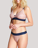 Lyzy Non Wired Triangle Bra And Tanga Brief Blush Ink TKD Lingerie Cleo Fashion F1