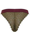 Lyzy Tanga Brief Khaki Wine TKD Lingerie Cleo Fashion b1