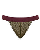 Lyzy Tanga Brief Khaki Wine TKD Lingerie Cleo Fashion f1