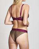 Lyzy Triangle Non Wired Bra And Tanga Brief Khaki Wine TKD Lingerie Cleo Fashion b