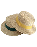 Macey Wide Brim Hat Green Yellow Bask TKD Lingerie F1