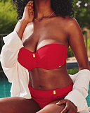 Marianna Bandeau Bikini And Classic Pant Crimson TKD Lingerie Panache Swim Fashion L2 min