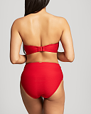 Marianna Bandeau Bikini And High Waist Pant Crimson TKD Lingerie Panache Swim Fashion B1 min