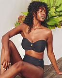 Marianna Bandeau Bikini And Hight Waist Pant Black TKD Lingerie Panache Swimwear Fashion L1