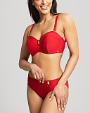Marianna Bandeau Bikini Straps On And Classic Pant Crimson TKD Lingerie Panache Swim Fashion F1 min
