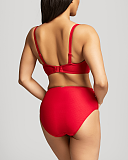 Marianna Bandeau Bikini Straps On And High Waist Pant Crimson TKD Lingerie Panache Swim Fashion B1 m