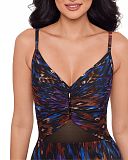 Mariposa Hidden Underwired Shaping Swimsuit Black Multi TKD Lingerie Miraclesuit Fashion F3