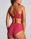 Meadow Plunge Bra And Deep Brief Raspberry TKD Lingerie Panache Fashion B1