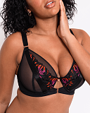 Mesmerise Plunge Bra Black TKD Lingerie Scantilly Fashion F1
