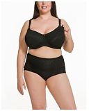 Midnight Parfait Nursing Bra Black High Waist Brief F