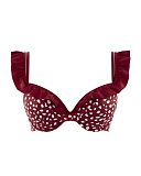 Mila Padded Plunge Frill Bikini Brick Red TKD Lingerie Panache Swimwear Fashion CF2