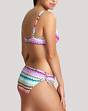 Milano Balconnet Bikini And Draw Side Pant Ikat Print TKD Lingerie Panache Swimwear Fashion B1