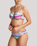 Milano Balconnet Bikini And Draw Side Pant Ikat Print TKD Lingerie Panache Swimwear Fashion F1