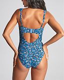 Monica Balcony Wide Strap Swimsuit Posy Print