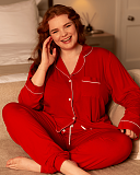 Montana Revere Jersey PJ Set Red TKD Lingerie Cyberjammies Fashion L1