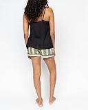 Nancy Cami And Stripe Shorty Set Green Mix TKD Lingerie Cyberjammies Fashion B1