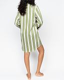 Nancy Printed Stripe Nightshirt Sage Green Mix TKD Lingerie Cyberjammies Fashion B1
