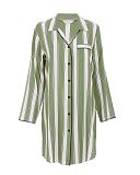 Nancy Printed Stripe Nightshirt Sage Green Mix TKD Lingerie Cyberjammies Fashion CF1