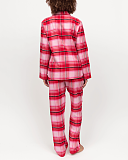Noelle Brushed Check PJ Set Red Mix TKD Lingerie Cyberjammies Fashion B1