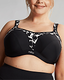 Non Padded Sports Bra Mono Print TKD Lingerie Sculptresse Fashion F1