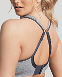 Non Padded Wired Sports Bra Charcoal Marl TKD Lingerie Sculptresse Core B2