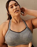 Non Padded Wired Sports Bra Charcoal Marl TKD Lingerie Sculptresse Core L1