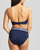 Oceana Bandeau Bikini And Midi Pant Navy TKD Lingerie Panache Swim Fashion B1 min