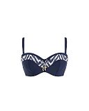 Oceana Bandeau Bikini Straps On Navy TKD Lingerie Panache Swim Fashion CF1 min