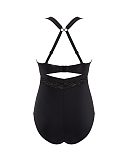 Onyx Chic Moulded Plunge Swimsuit Black TKD Lingerie Panache Swim Fashion CB2