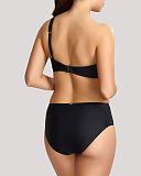 Onyx One Shoulder Moulded Bikini And Midi Pant Black TKD Lingerie Panache Swimwear Fashion B1