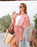 Paisley Print Short Kimono Orange Melanie Gissing TKD Lingerie F1