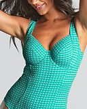 Paloma Balcony Swimsuit Gingham TKD Lingerie Panache Swim Fashion F2