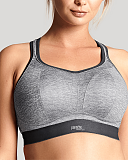 Panache Sports Non Wired Charcoal Marl TKD Lingerie Panache Sports Core F2