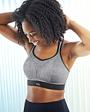 Panache Sports Non Wired Charcoal Marl TKD Lingerie Panache Sports Core L1