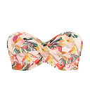 Paradise Bandeau Bikini Pink Tropical TKD Lingerie Panache Swim Fashion CF1